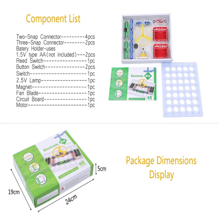 15 Experiments Electronics Kit