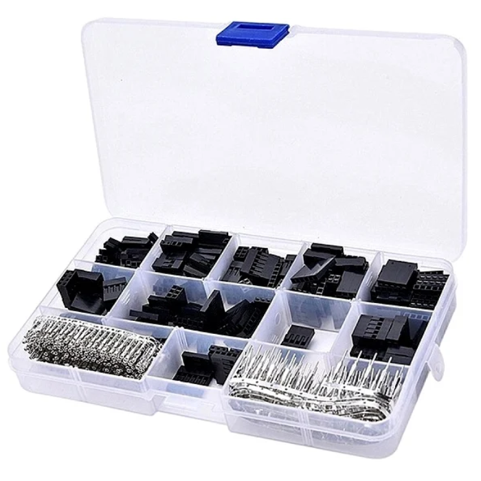 Dupont Connector Kit 2.54mm – Jumper wires & pin headers for DIY projects. -Electronic Components -Robocraze