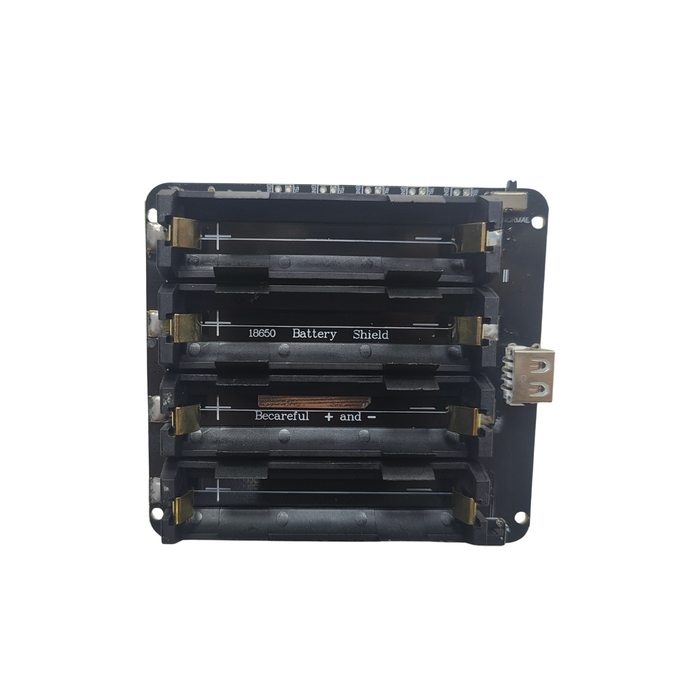 18650 Battery Holder V3 Development Board 4-Cell Module Compatible with Raspberry Pi 3 -Robocraze