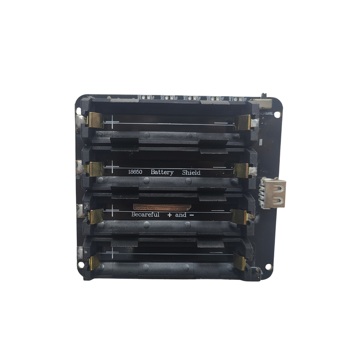 18650 Battery Holder V3 Development Board 4-Cell Module Compatible with Raspberry Pi 3 -Robocraze