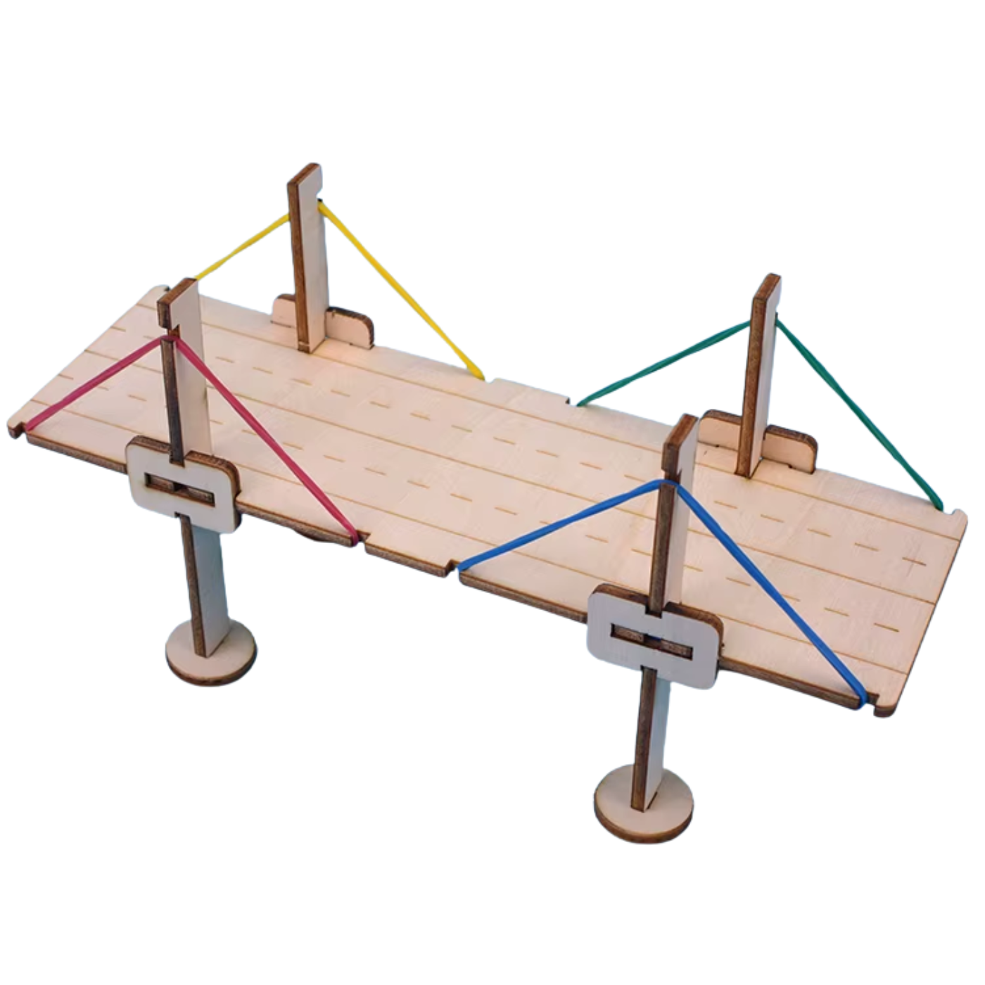 Pludo STEM Kit Little Builders – DIY Puzzle Toy for Kids 3–8 | Preschool-2 Cable Bridge Project DIY Kit -Pludo Education Kit -Robocraze