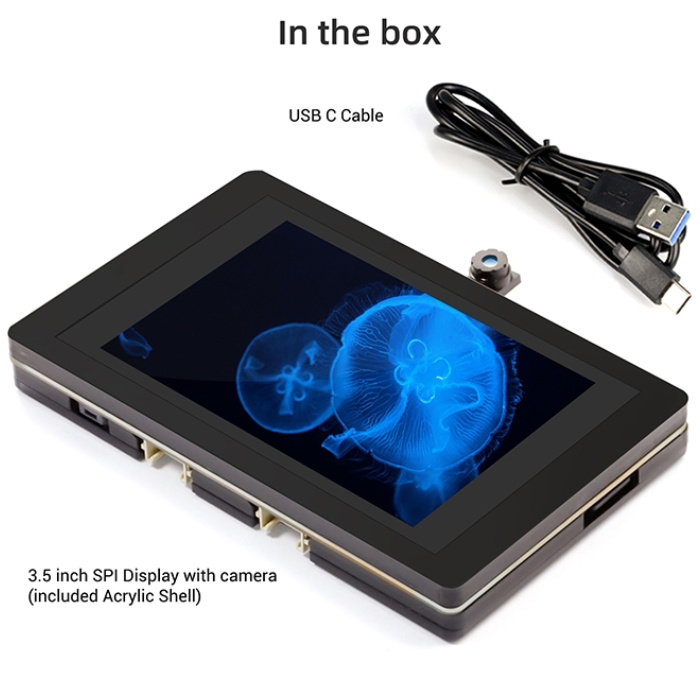 ELECROW ESP32 Terminal 3.5 Inch Display – 480x320 SPI TFT touchscreen with OV2640 camera -HMI Display Module -Robocraze