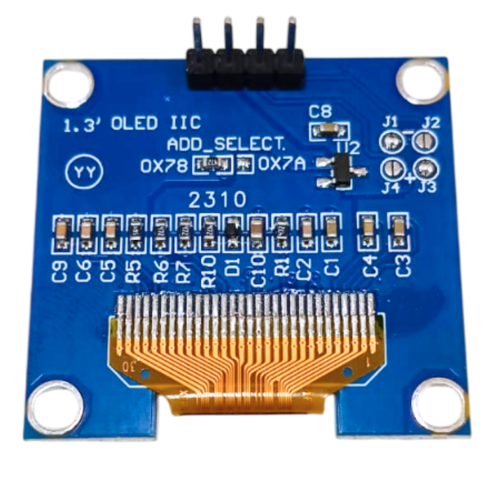 1.3" I2C OLED Display 4pin Blue – OLED screen for Arduino, ESP32 & projects.-OLED Display -Robocraze