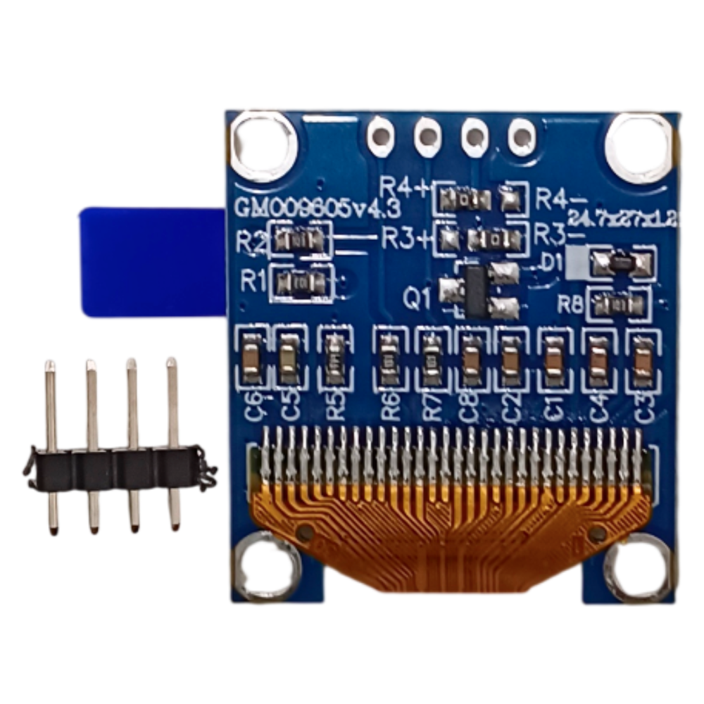 0.96 Inch OLED Display Module SPI/I2C 4pin Blue Color -Displays -OLED Display -Robocraze