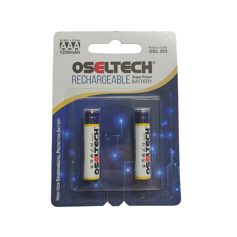 1000mAh AAA Rechargeable Battery (2-Pack) – 1.2V AAA rechargeable battery for remotes & cameras.-Battery -Robocraze
