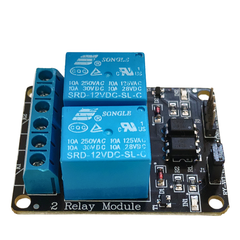 12V 2-Channel Relay Module with Optocoupler Isolation -Electronic Modules -Relays- 12V Relay -Robocraze