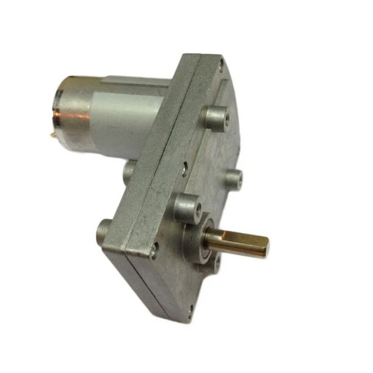 12V 30 RPM DC Rectangle Geared Motor with High Torque -Motors & Mechanical -Rectangle Geared Motor -Robocraze