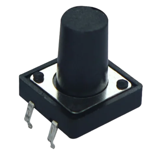 12X12X17mm 4 Pin Tactile Push Button Switch (Pack of 5) -Electronic Components -Switches -Push Buttons -Robocraze