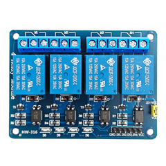 12v 4-channel Relay Module​ with Optocoupler -Electronic Modules -Relays -12V Relays -Robocraze