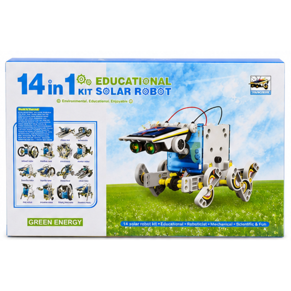 14-in-1 Educational DIY Solar Transformers Robot Toy – Eco-friendly DIY Kits, STEM Kits, Robot Kits -Robocraze