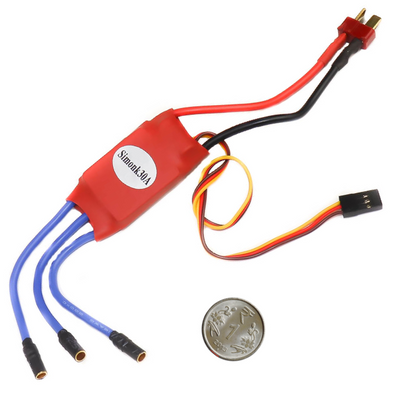 SimonK Red 30A BLDC ESC Electronic Speed Controller with Connectors-Robocraze