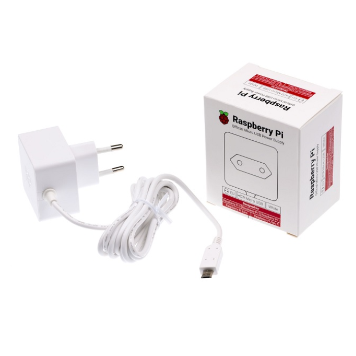 5.1V 2.5A Raspberry Pi 3B/3B+ Raspberry Pi Adapter (White)-Robocraze