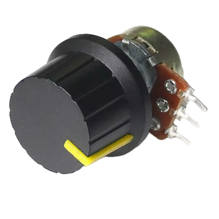 10K Pot Potentiometer with Knob – Adjustable resistor for precise voltage control.-Electronic Components -Robocraze