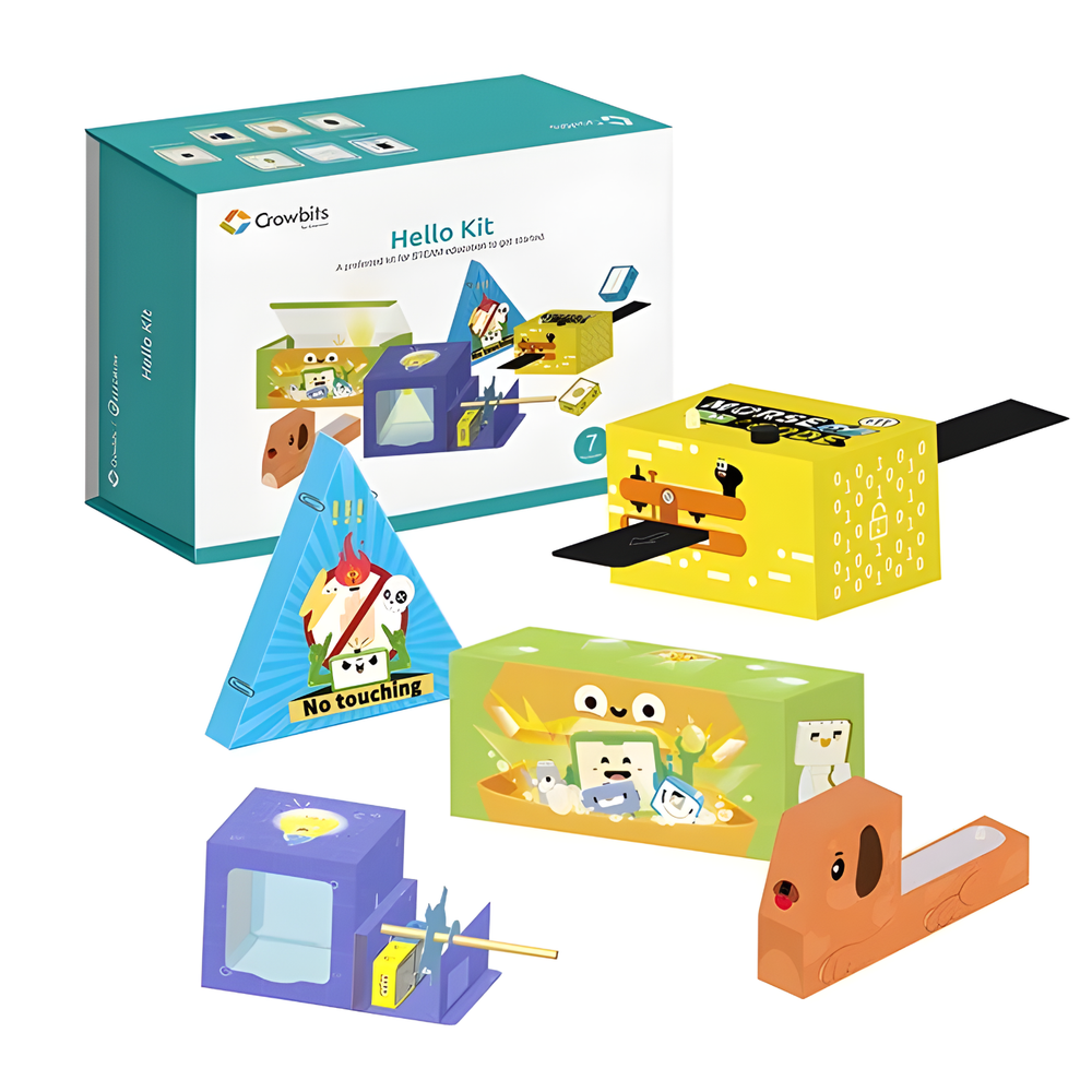Elecrow - Crowbits Hello Kit - 7 Modules, Programming Learning Kit, STEM Project Toys - 