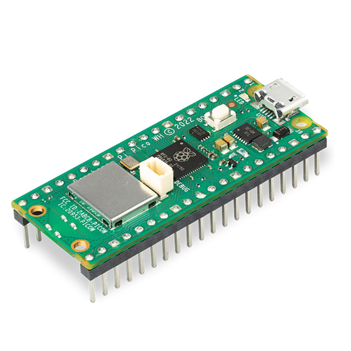 Official Raspberry Pi Pico WH – Compact Raspberry Pi Board with pre-soldered headers. -Robocraze
