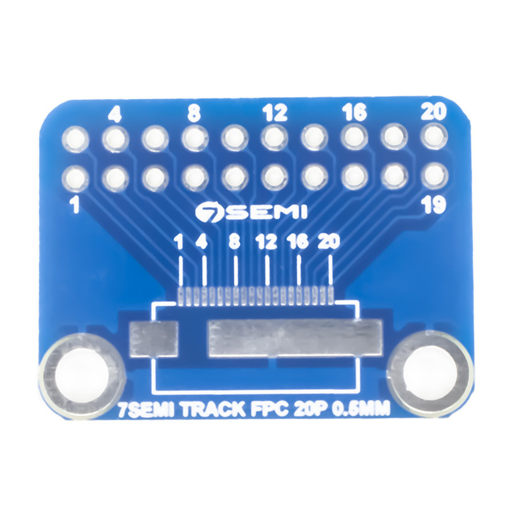 7Semi 0.5mm FFC FPC 20 Pin Breakout Board Adapter PCB -Electronic Modules - Breakout Boards - Robocraze