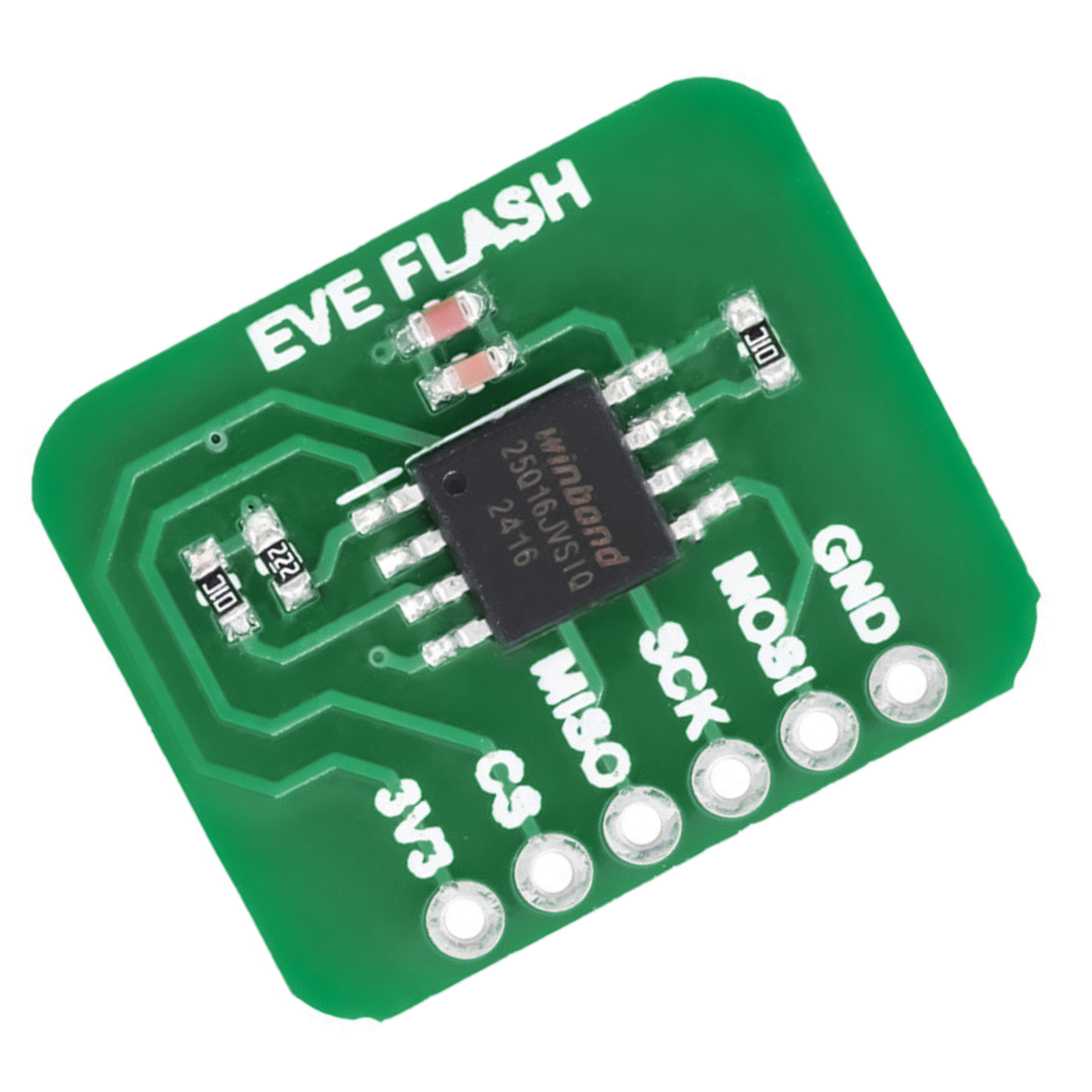 7Semi 16Mbit Serial Flash Memory SPI Breakout Board with W25Q16JVSSIQ - Electronic Modules - Breakout Boards - Robocraze