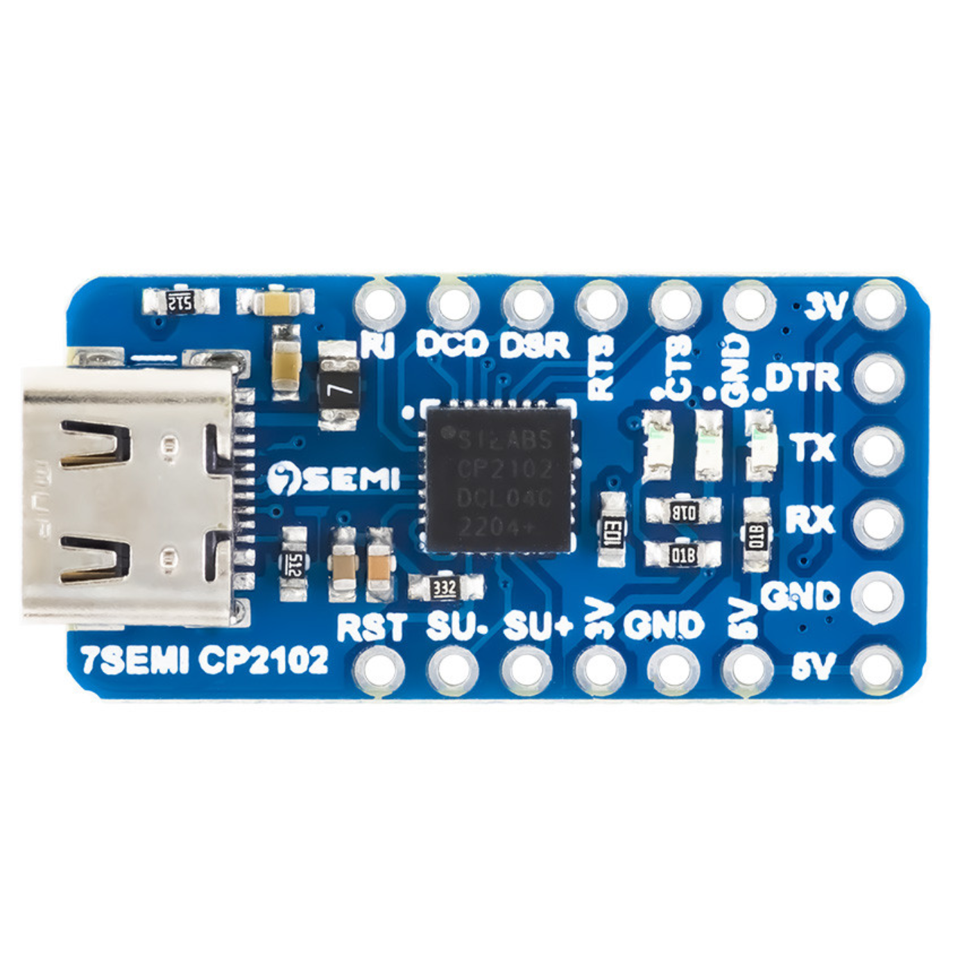 7Semi 3.3V/5V CP2102 USB-C to UART TTL Converter Serial Module -Microcontrollers -Data Converts -Robocraze