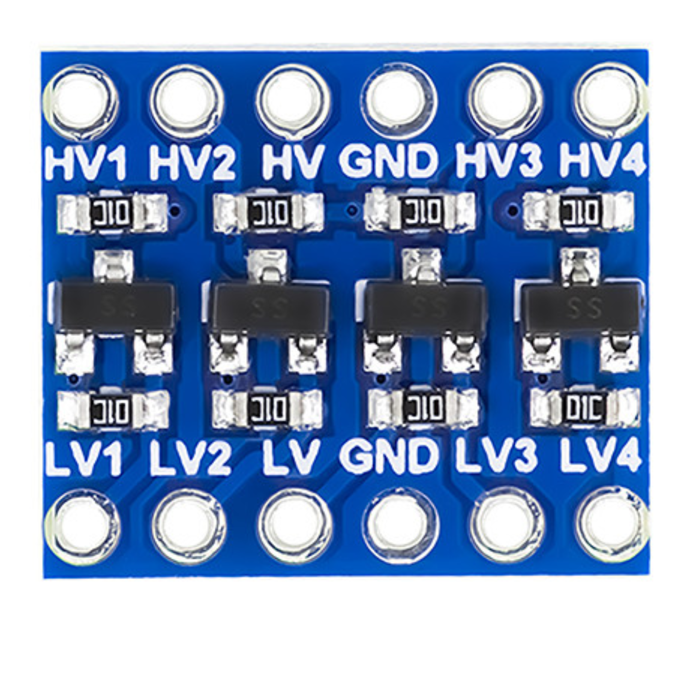 7Semi BSS138 4-Ch I2C Bi-directional Logic Level Converter Breakout -Electronic Modules -Logic Level Converters -Robocraze