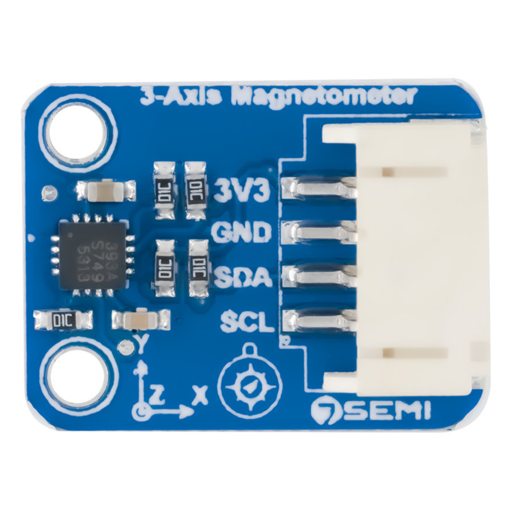 7Semi MLX90393 3-axis Micropower Magnetometer Breakout Module -Sensors -Accelero/Gyro -Robocraze