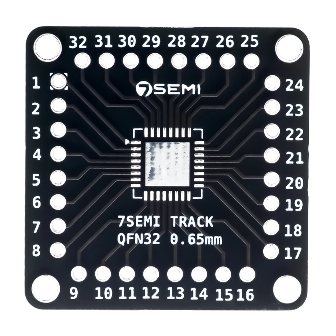 7Semi QFN32 Adapter Board 0.5mm & 0.65mm SMD to DIP Converter for STM, AVR & ESP Prototyping -Electronic Modules -Breakout Boards -Robocraze