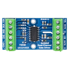 7Semi UCC21331 3kVRMS Isolated Dual-Channel Gate Driver Breakout Board -Electronic Modules -Breakout Boards -Robocraze