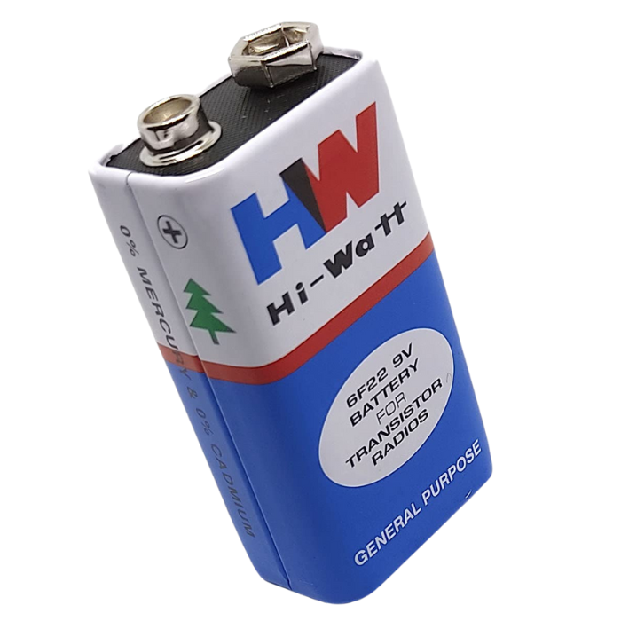 9V HW High-Quality Battery – 9V battery for smoke detectors, toys & electronics.-HW Battery -Robocraze