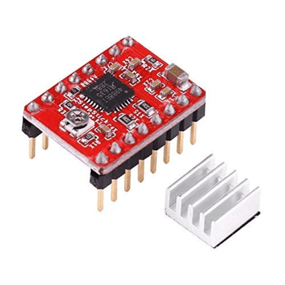 A4988 Stepper Motor Driver Module with Heat Sink For 3D Printer (Red)