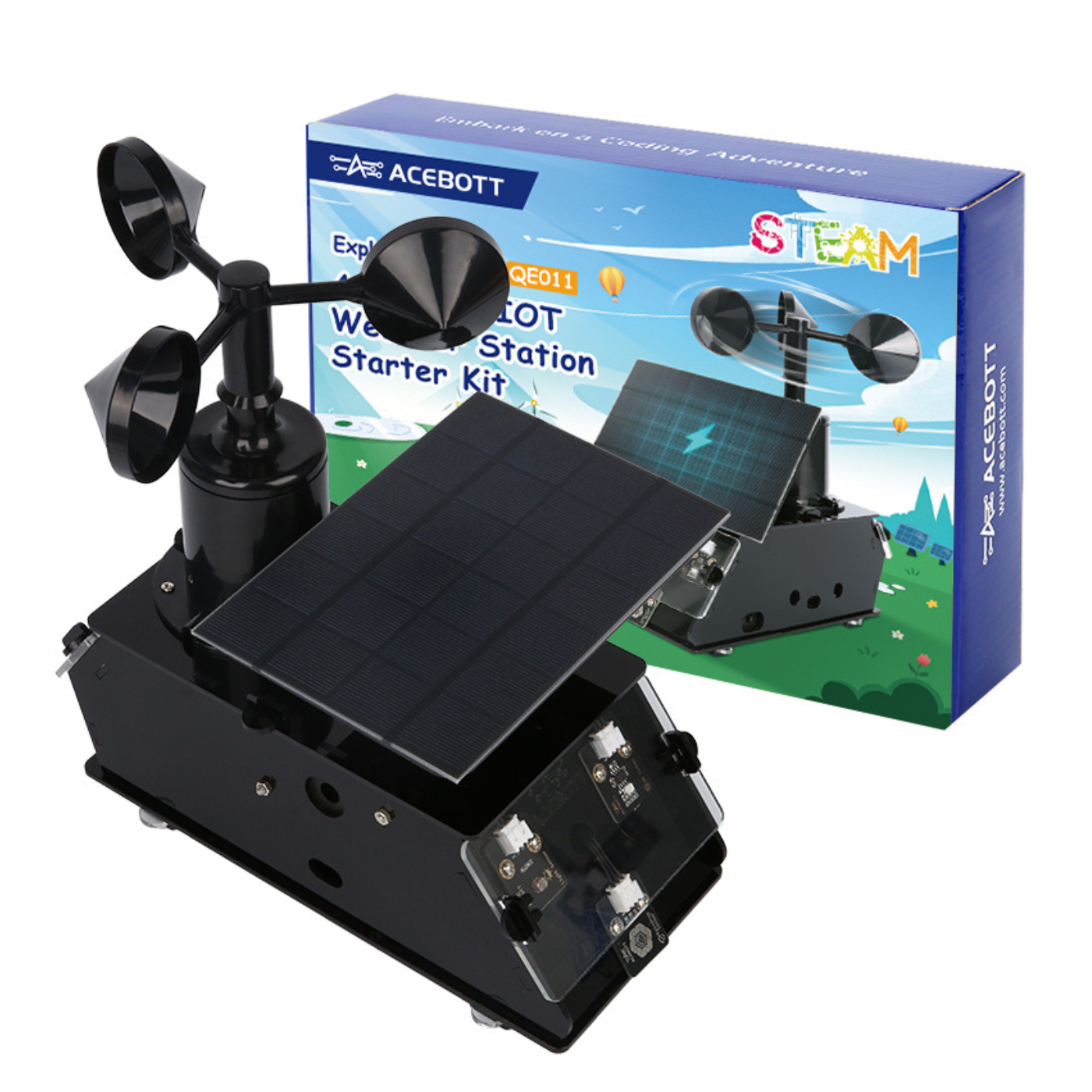 ACEBOTT QE011 ESP32 IOT Weather Station Starter STEM Kit Compatible with Arduino -DIY Kits -Robotic Kits -Robocraze