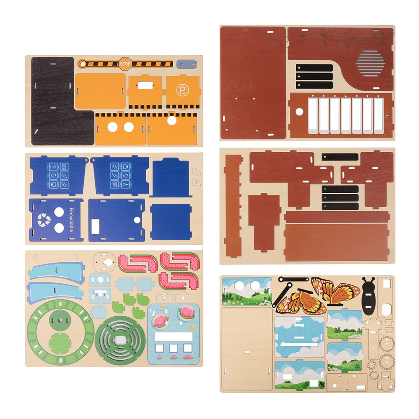 ACEBOTT QE201 Wooden Board for ESP32 Basic Starter Kit (Expansion Pack) -STEM Kits -Robocraze