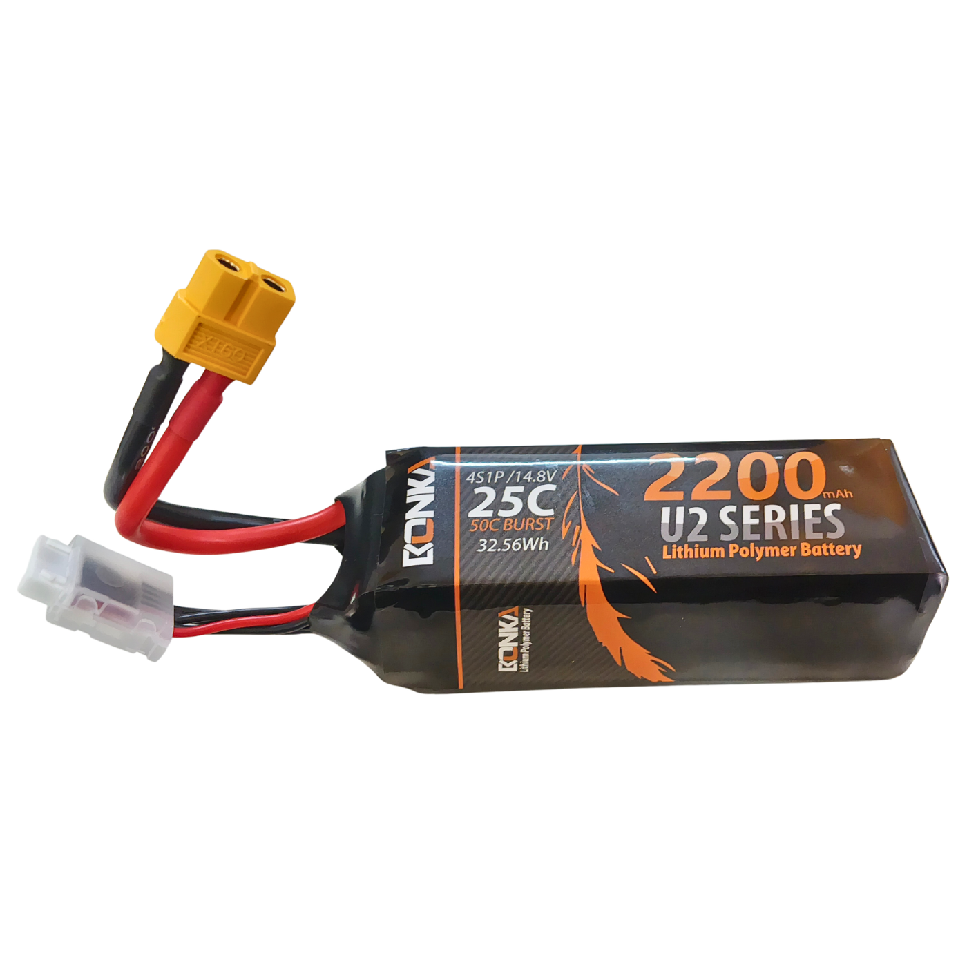 Bonka 14.8V 2200mAh 25C LiPo Battery Pack for RC Cars, Drones & Aircraft -Batteries & Power Supply -LiPo Battery -Robocraze
