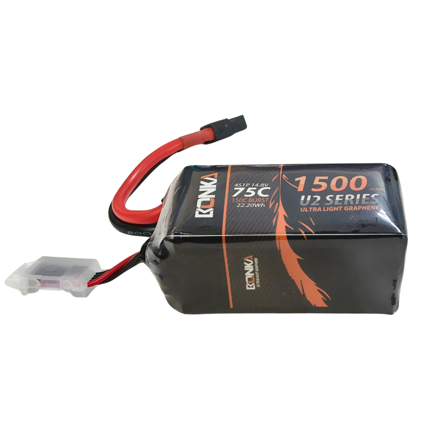 Bonka 1500mAh 14.8V 75C 4S Lithium Polymer Battery for Drones -Batteries & Power Supply -LiPo Battery -Robocraze