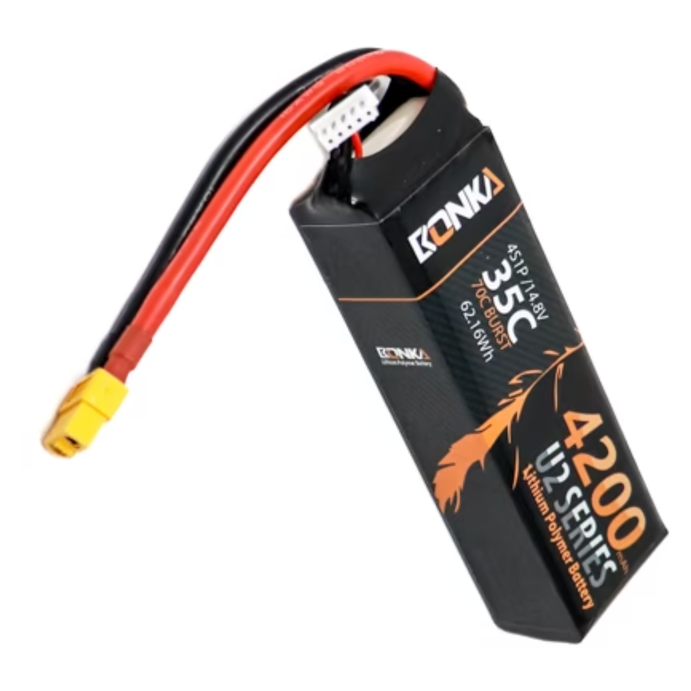 Bonka 4200mAh 35C 14.8V 4S Rechargeable LiPo Battery -Batteries & Power Supply -LiPo Battery -Robocraze