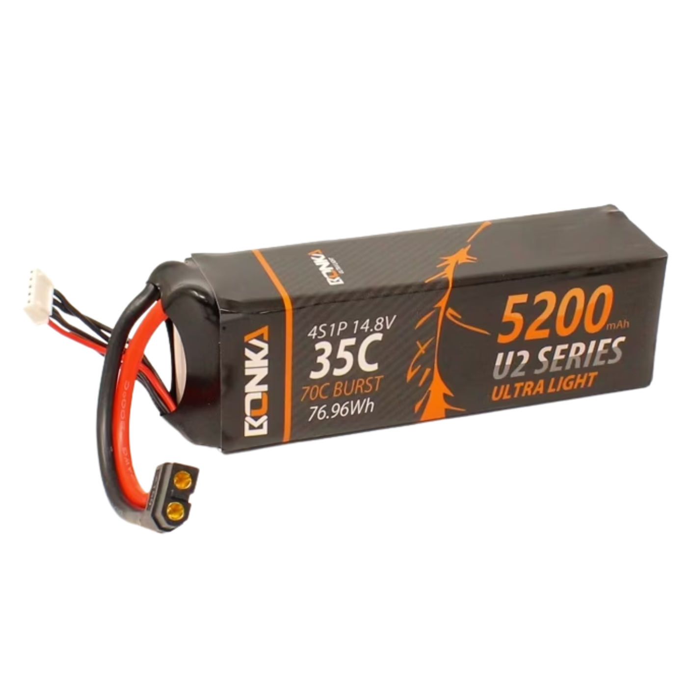 Bonka 5200mAh 14.8V 35C Lithium Polymer Battery for RC Models -Batteries & Power Supply -LiPo Battery -Robocraze