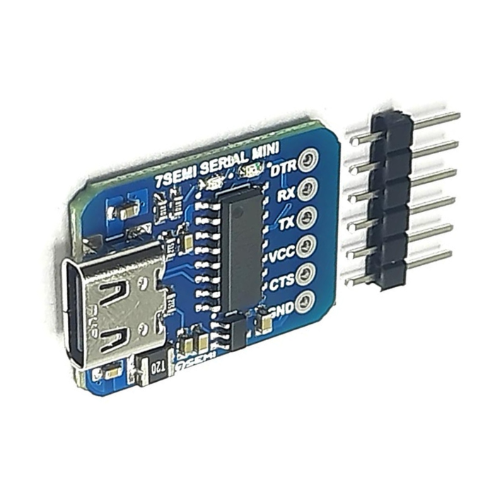 CH340C USB Type C to TTL Serial Converter Breakout Board -7Semi -Electronic Modules -Breakout Boards -Robocraze