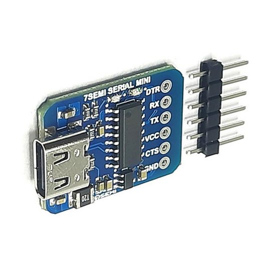 CH340C USB Type C to TTL Serial Converter Breakout Board -7Semi -Electronic Modules -Breakout Boards -Robocraze