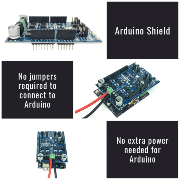 Cytron 10Amp 7V-30V Dual Channel DC Motor Driver Shield for Arduino -Motors & Mechanical -Motor Drivers -Robocraze