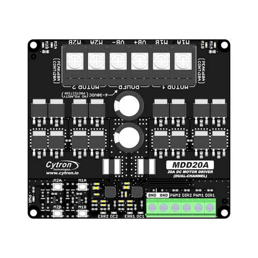 Cytron 20Amp 6V-30V Dual Channel DC Motor Driver -Motors & Mechanical -Motor Drivers -Robocraze