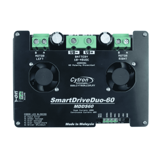 Cytron SmartDriveDuo-60A 7V-45V DC Motor Driver -Motors & Mechanical -Motor Drivers -Robocraze