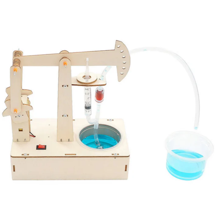 DIY Wooden Oil Pump Educational Stem Kit Toy -STEM toy for kids -Robocraze