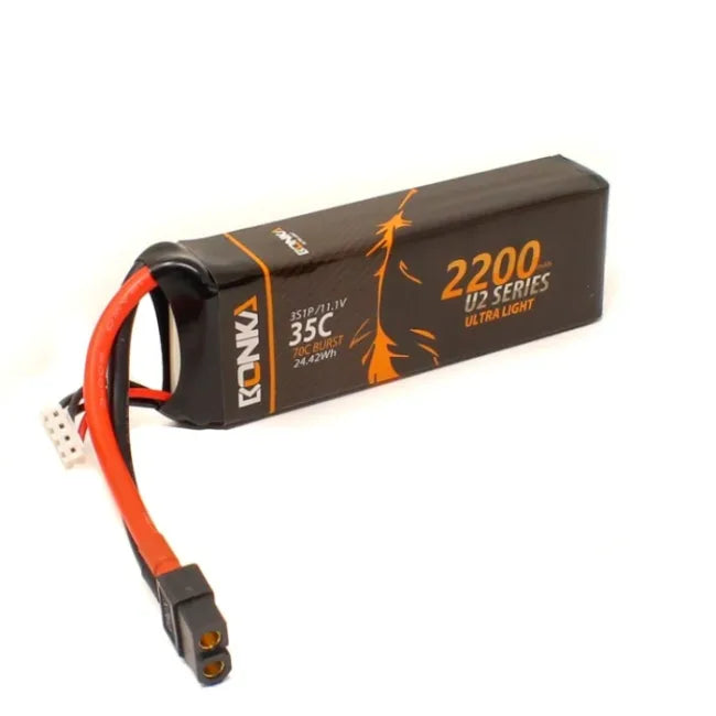 11.1V 2200mAh 35C 3S1P Bonka LiPo Battery – For FPV aircraft, RC drones & quadcopters - DIY Drone Parts - Robocraze
