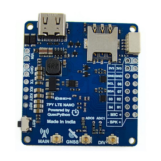 EC200U QuecPython LTE 4G GNSS Nano Modem with 26V Range -7Semi -IOT & Wireless Boards -GSM/GPS/GPRS -Robocraze