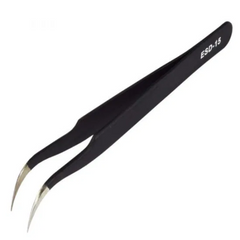 ESD-15 Black Tweezer Cross Tip Anti-Static
