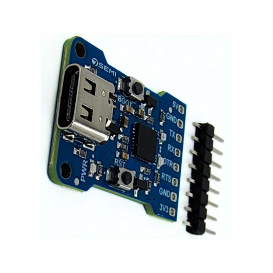 ESP32 & ESP8266 USB Type C Programmer with USB to UART Converter -7Semi -Development Boards -Accessories Development Boards -Data Converters -Robocraze