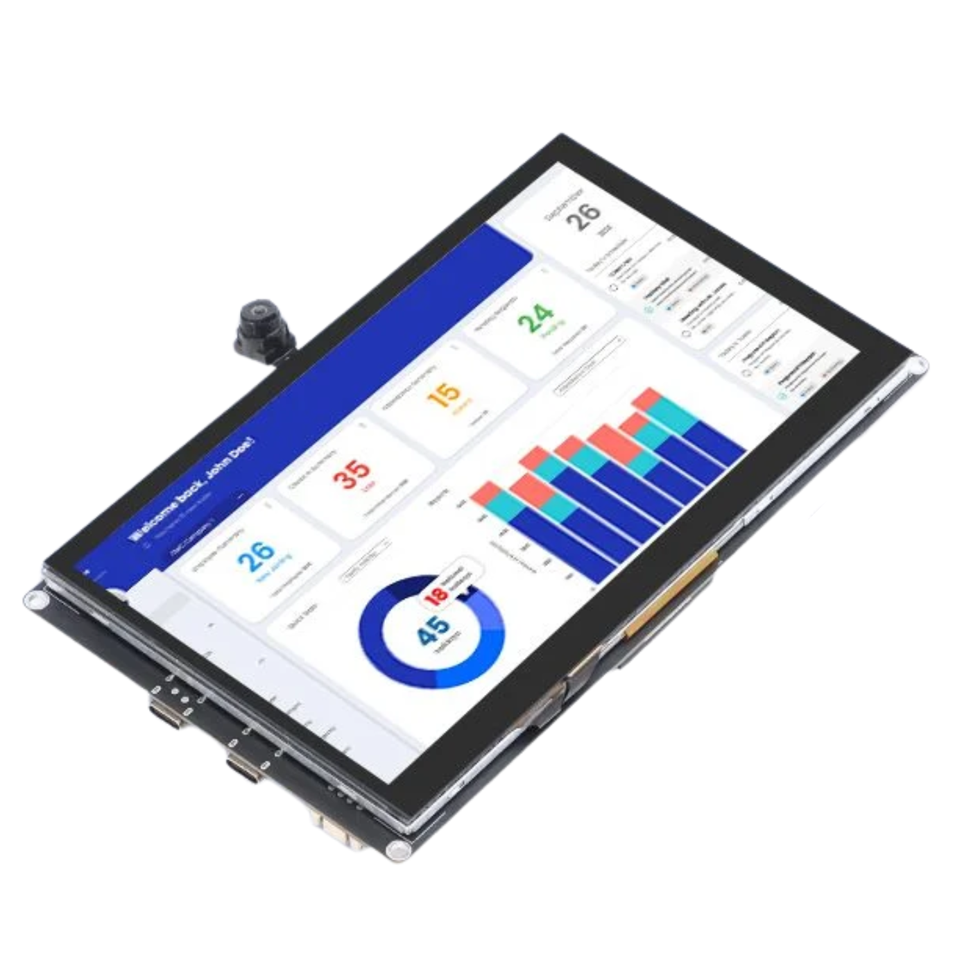 Elecrow CrowPanel Advanced 7-Inch ESP32-P4 AI Touch Display 1024×600 IPS HMI WiFi 6 Arduino/LVGL Compatible -Display Modules -HMI Displays -Robocraze