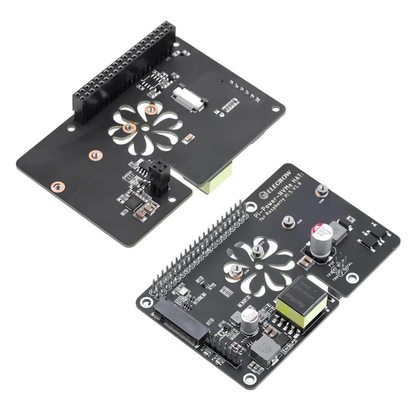 Elecrow M.2 NVMe & PoE+ Hat Expansion Board for Raspberry Pi 5 -Raspberry Pi -Hats -Robocraze
