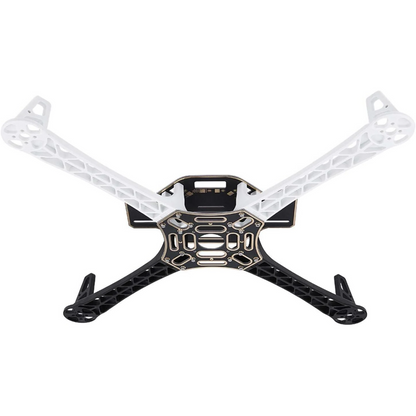 F450 4-axis Quadcopter Drone Frame Kit with Integrated PCB (Black & White) -Drone Parts -Drone Frames -Robocraze