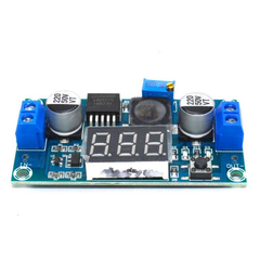 LM2577 3A Adjustable DC-DC Step-Up Boost Converter with LED Voltmeter, 3-34V to 4-35V -Batteries & Power Supply -Buck/Boost -Robocraze