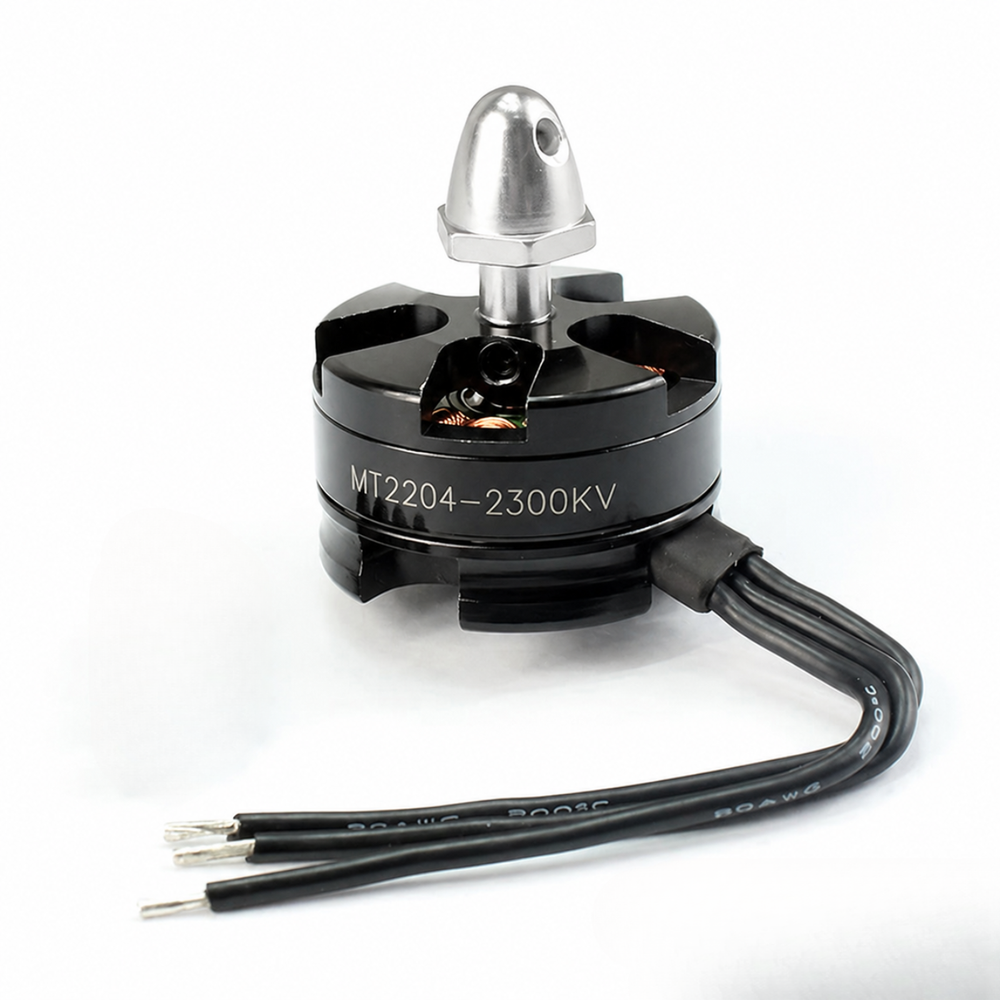 MT2204_2300KV_Brushless_Motor_Silver_CCW -Drone Parts -Drone Motors -Drone/UAV -Robocraze