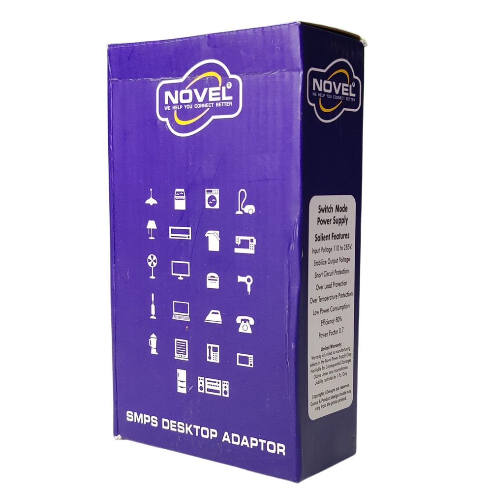 NOVEL 12V 5Amp Industrial Grade SMPS Power Adapter -Batteries & Power Supply -AC-DC Converters -Robocraze